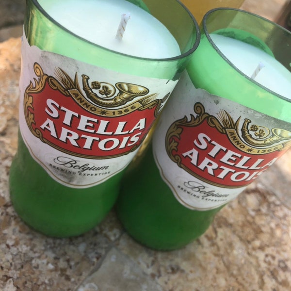 One Stella Artois Beer Bottle Candle