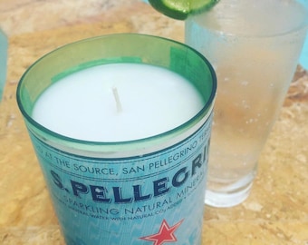 S. Pellegrino Sparkling Water Handmade Candle