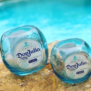 Don Julio Silver Blanco 750ml or 1.75 Tequila Liquor Bottle Candle or Vase Drinking Glass Fish Bowl