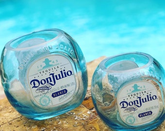 Don Julio Silver Blanco 750ml or 1.75 Tequila Liquor Bottle Candle or Vase Drinking Glass Fish Bowl