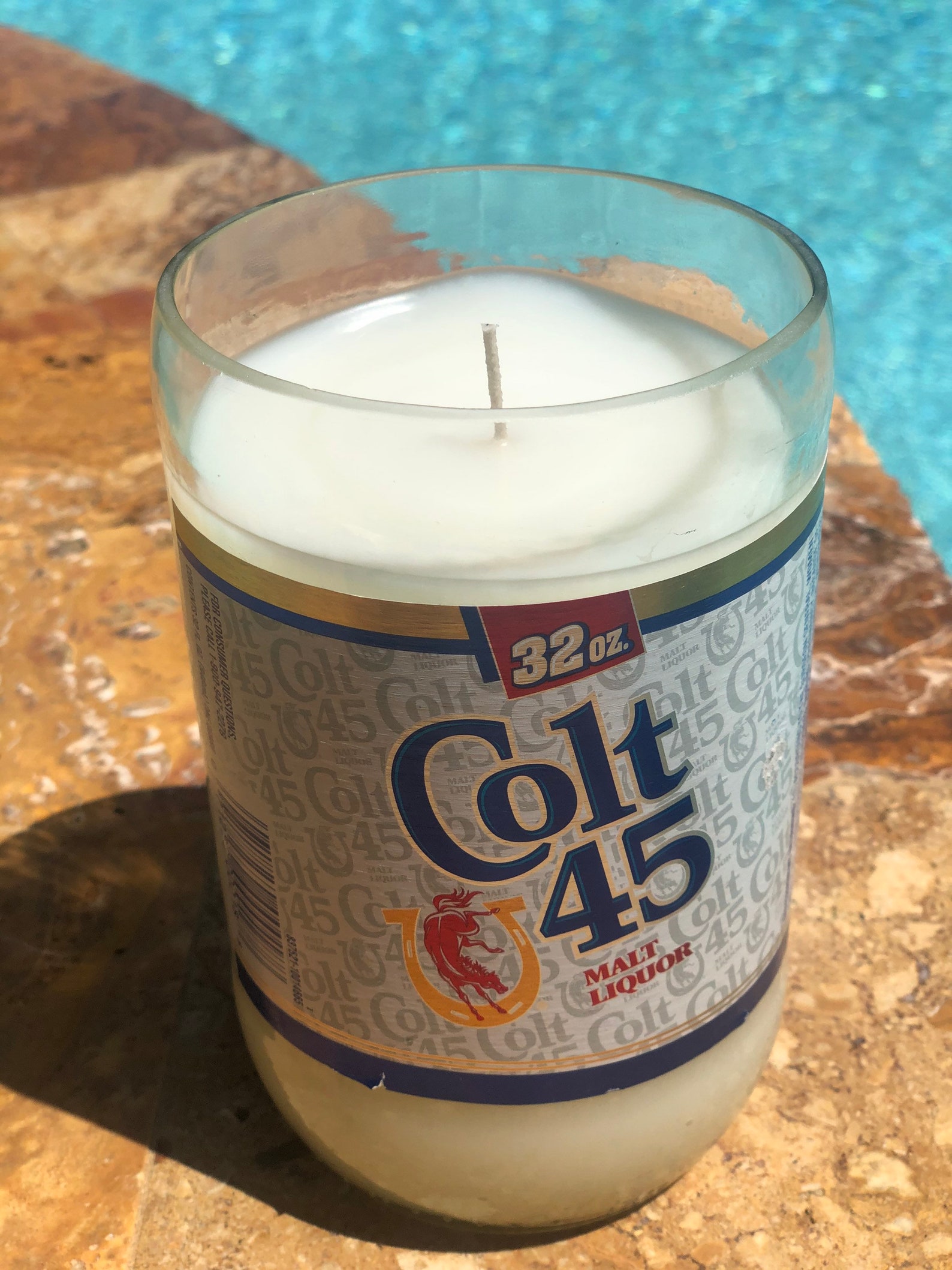Colt 45 Malt Liquor 32 Oz Beer Glass Candle Etsy