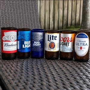 Budweiser Bud Light Platinum Miller Lite Coors Light Michelob Ultra Beer Bottle PBR Pabst Blue Ribbon Glass Candle