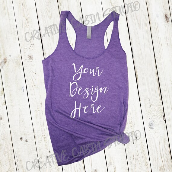 Next Level Lay Flat Mock Up For Triblend Racerback Tank Top Etsy