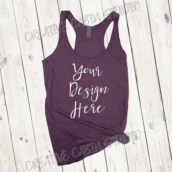 Next Level Lay Flat Mock Up For Triblend Racerback Tank Top Etsy