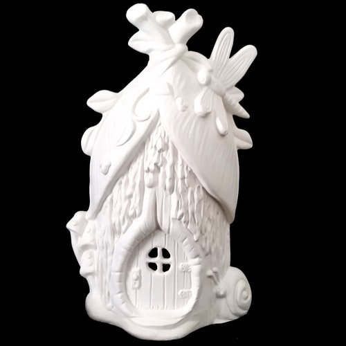 Fairy House in Ready to Paint Ceramic Bisque Fairy Garden Etsy