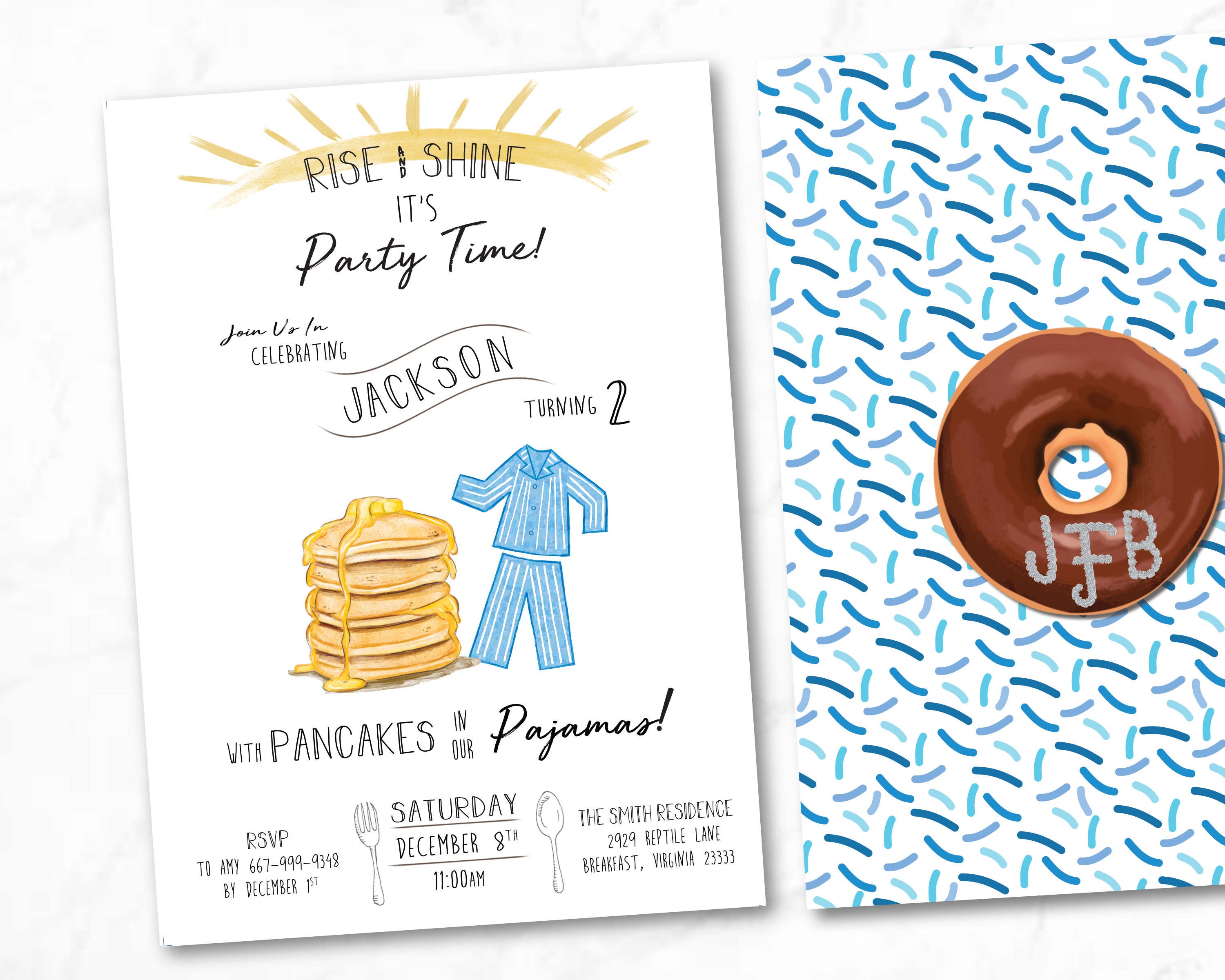 Rise and Shine It's Party Time Pancake Breakfast in Etsy