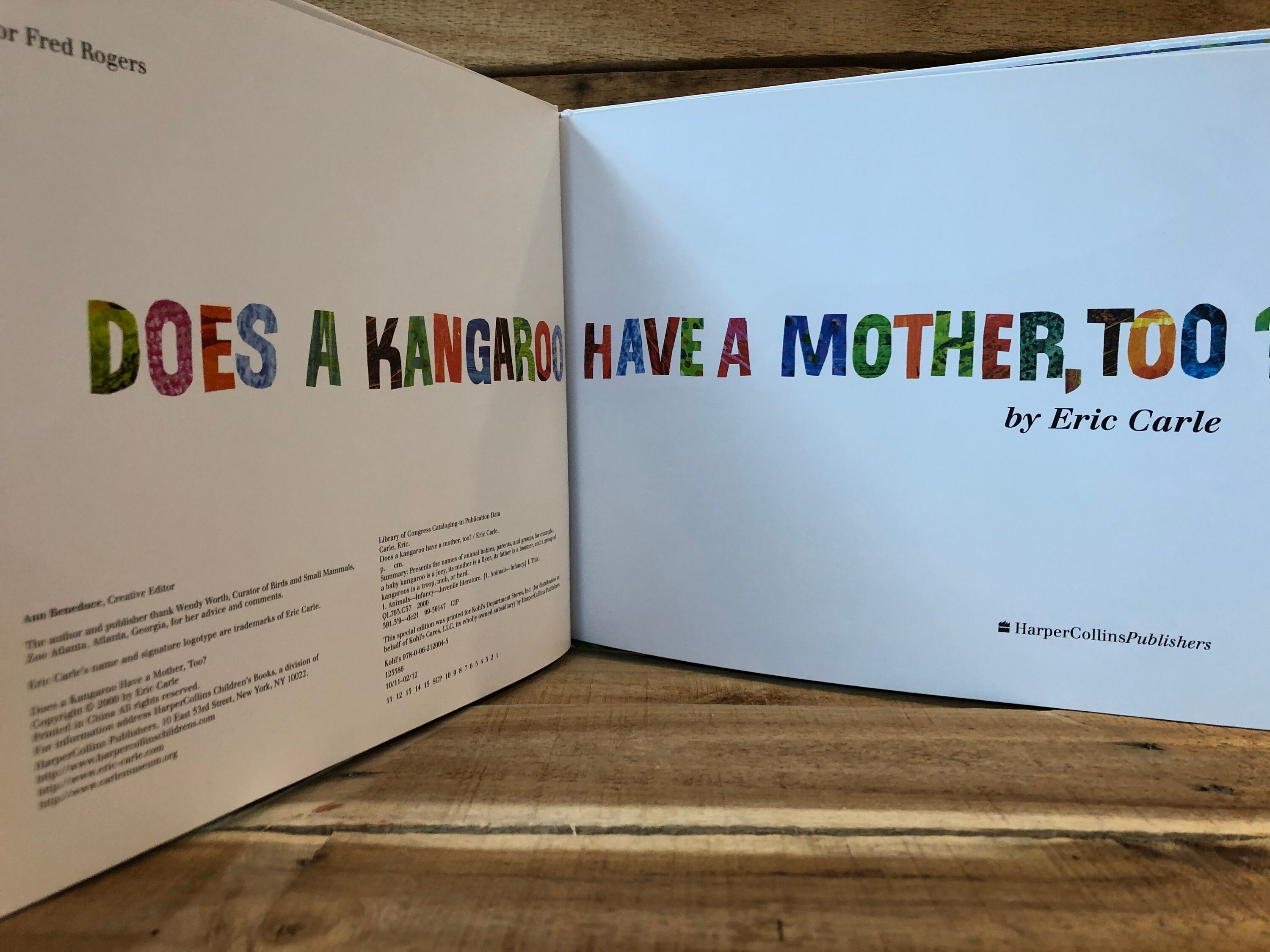 thumbnail image 2 of Eric Carle 'Does A Kangaroo Have A Mother Too?' Book & Plush Toy Bundle – Good Condition 2 of 4