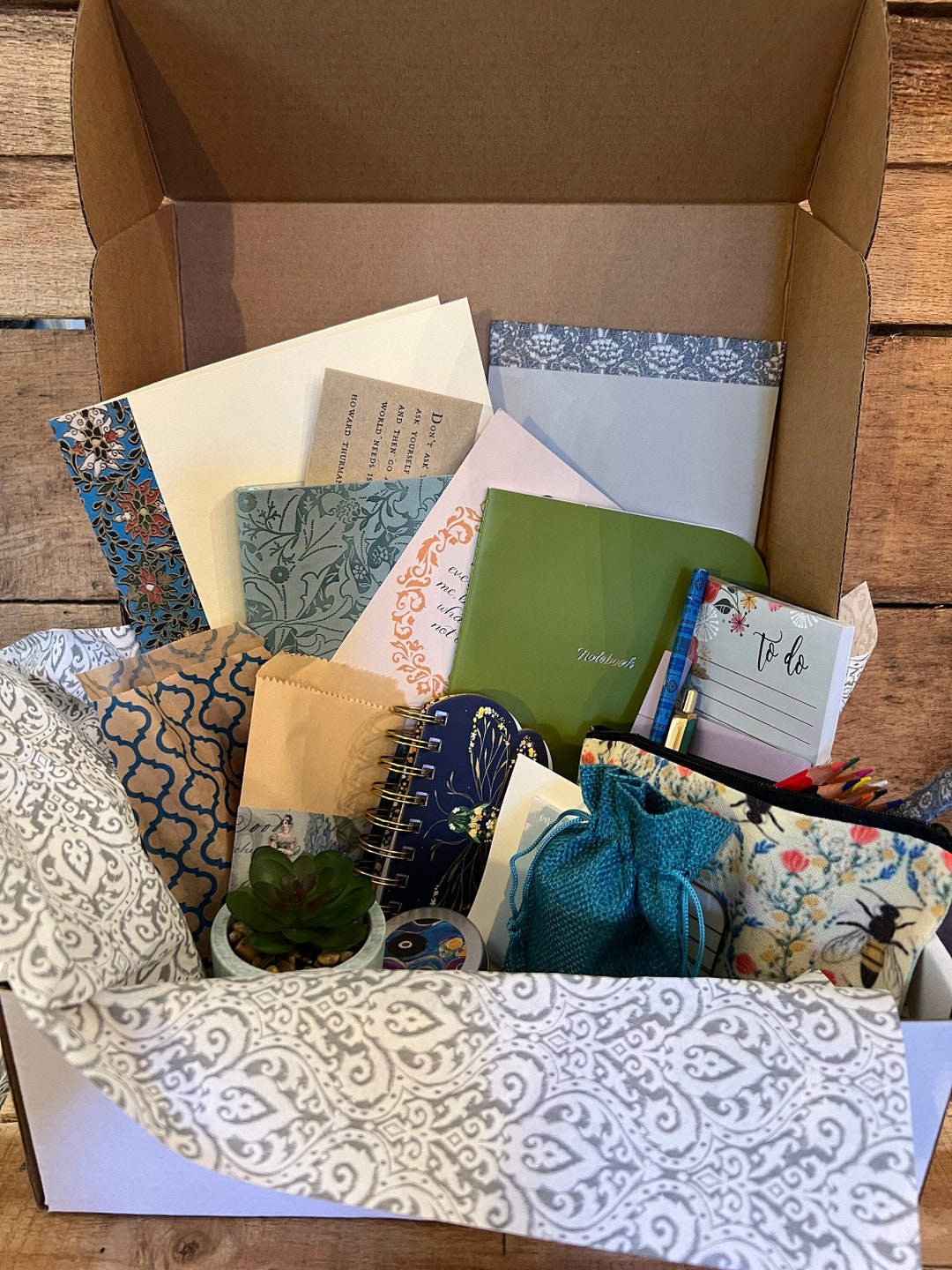 Stationery Gift Box Journaling Gift Box Office Supply Gift Etsy