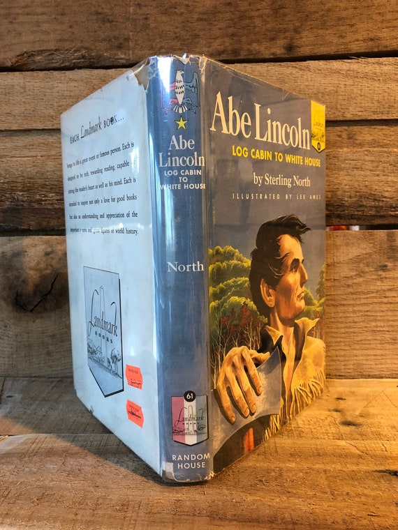 Abe Lincoln Log Cabin To White House Landmark Books With Dust Etsy