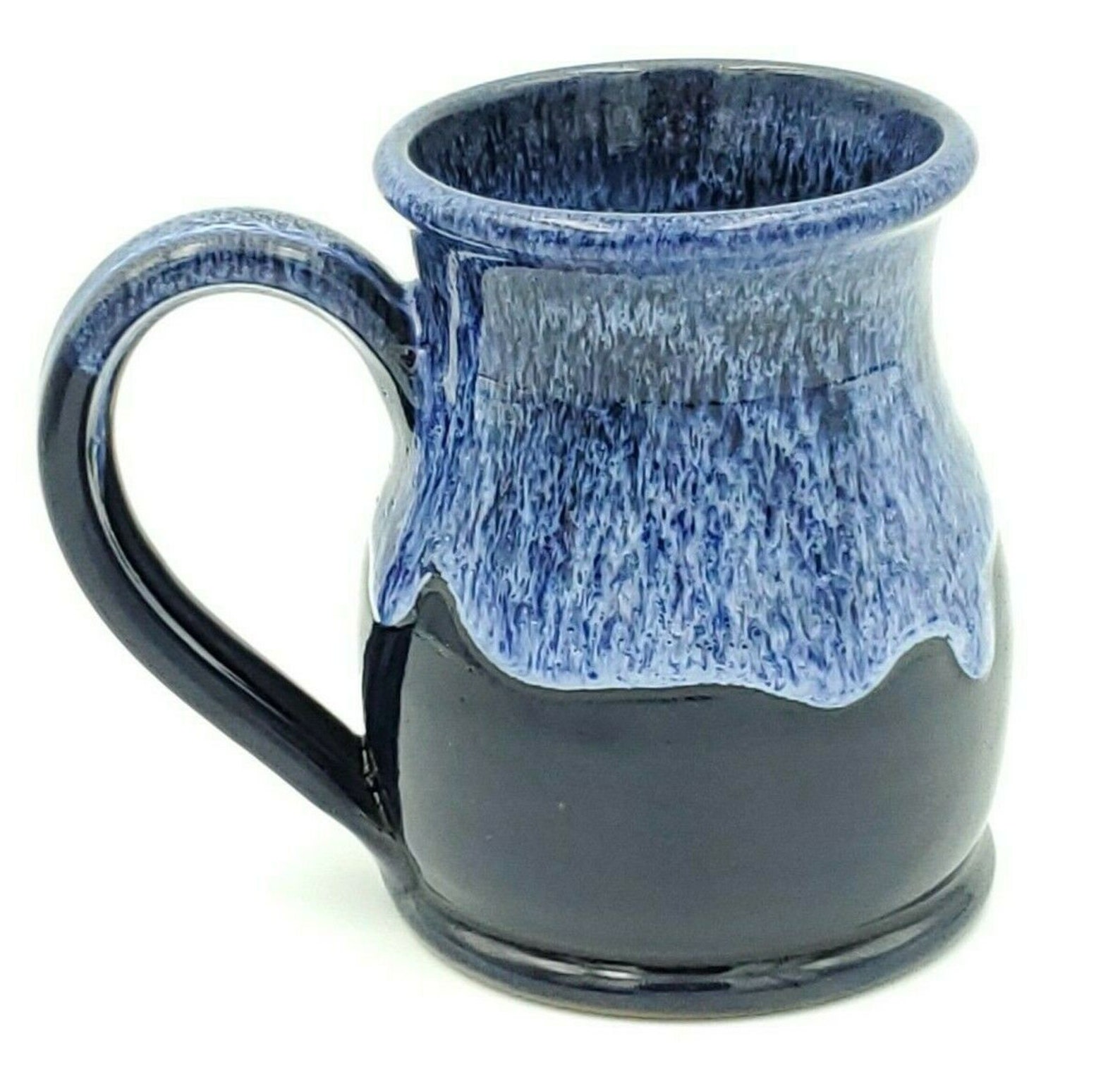Deneen Pottery Hand Thrown Cup of Zen Tall Belly Mug Blue with Etsy