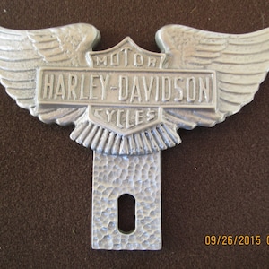 harley davidson motorcycle wings license plate topper