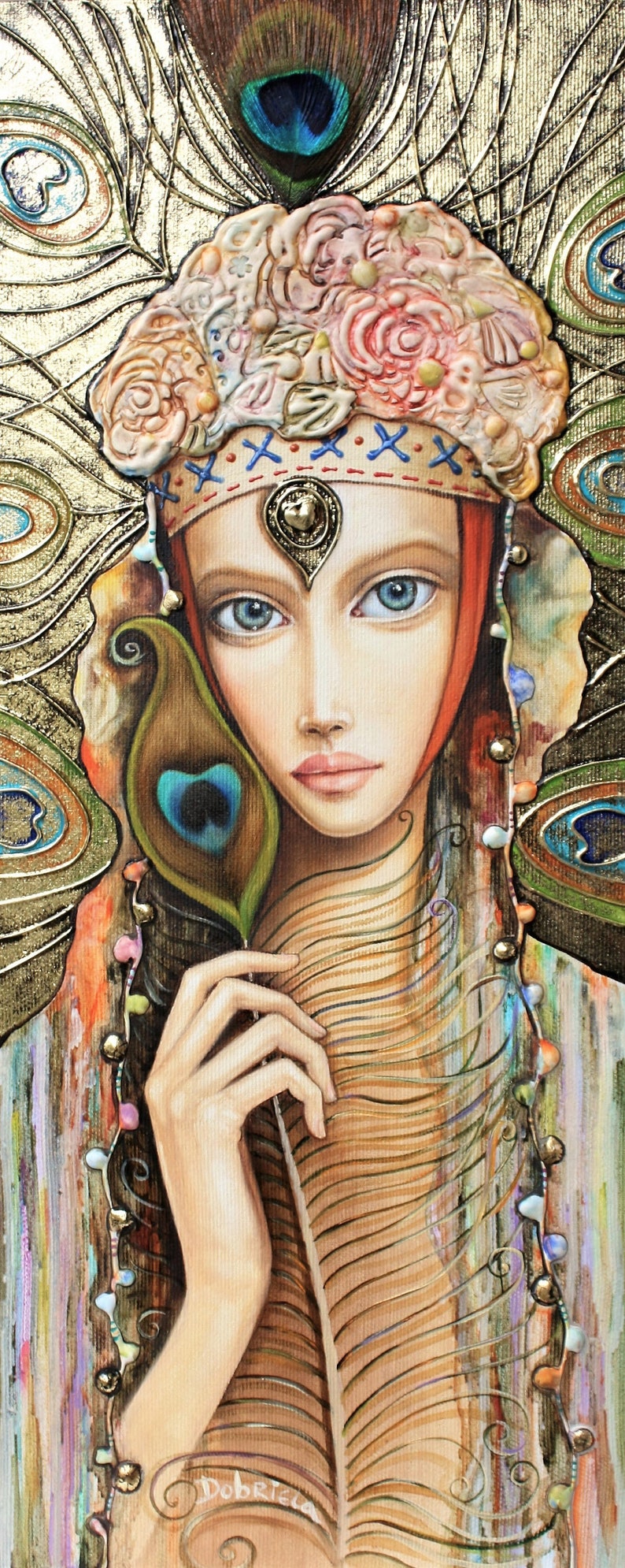 Fine Art Original Innovative Painting on Canvas Art Nouveau Etsy