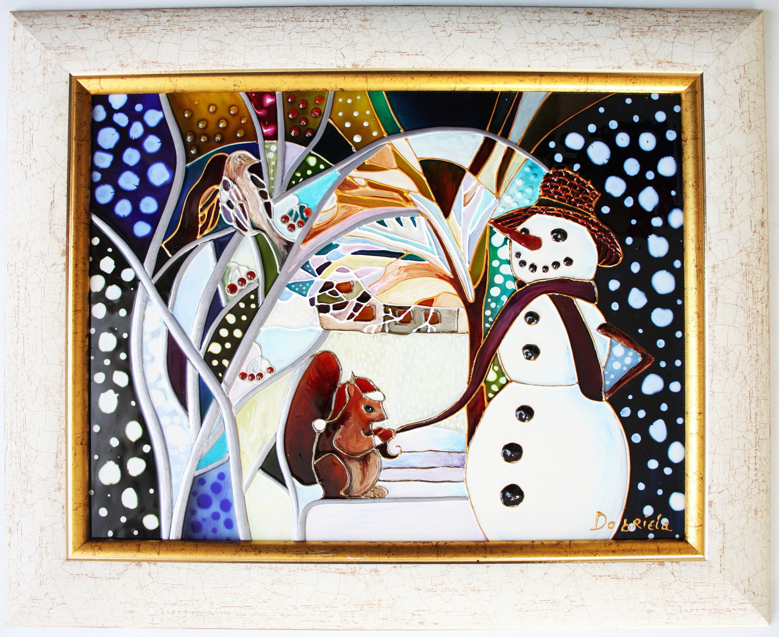 Winter Fairy Tale Hand Painted Glass In Frame Nursery Decor Etsy Winter Fairy Tale Hand Painted Glass In Frame Nursery Decor Etsy