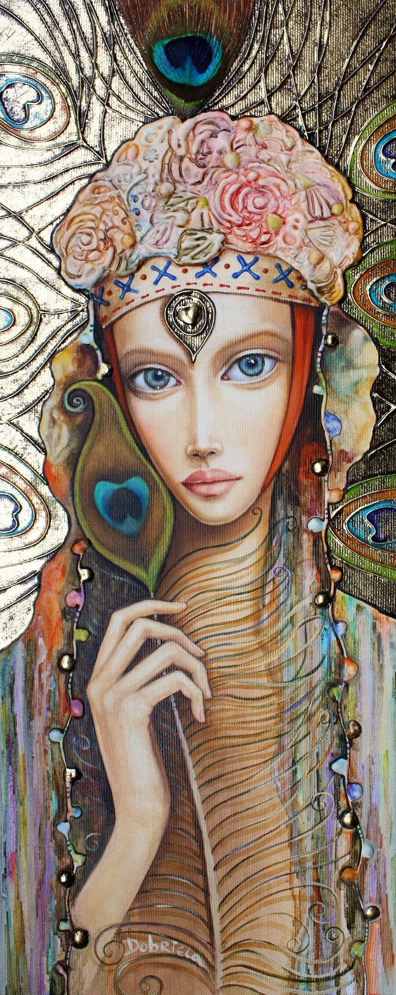 Fine Art Original Innovative Painting on Canvas Art Nouveau Etsy