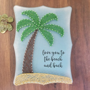 Christmas String Art, Christmas Palm, Made to Order or DIY String Art Kit, Lighted Wall Hanging, Palm Tree, Craft Kit, Warm Christmas Wishes