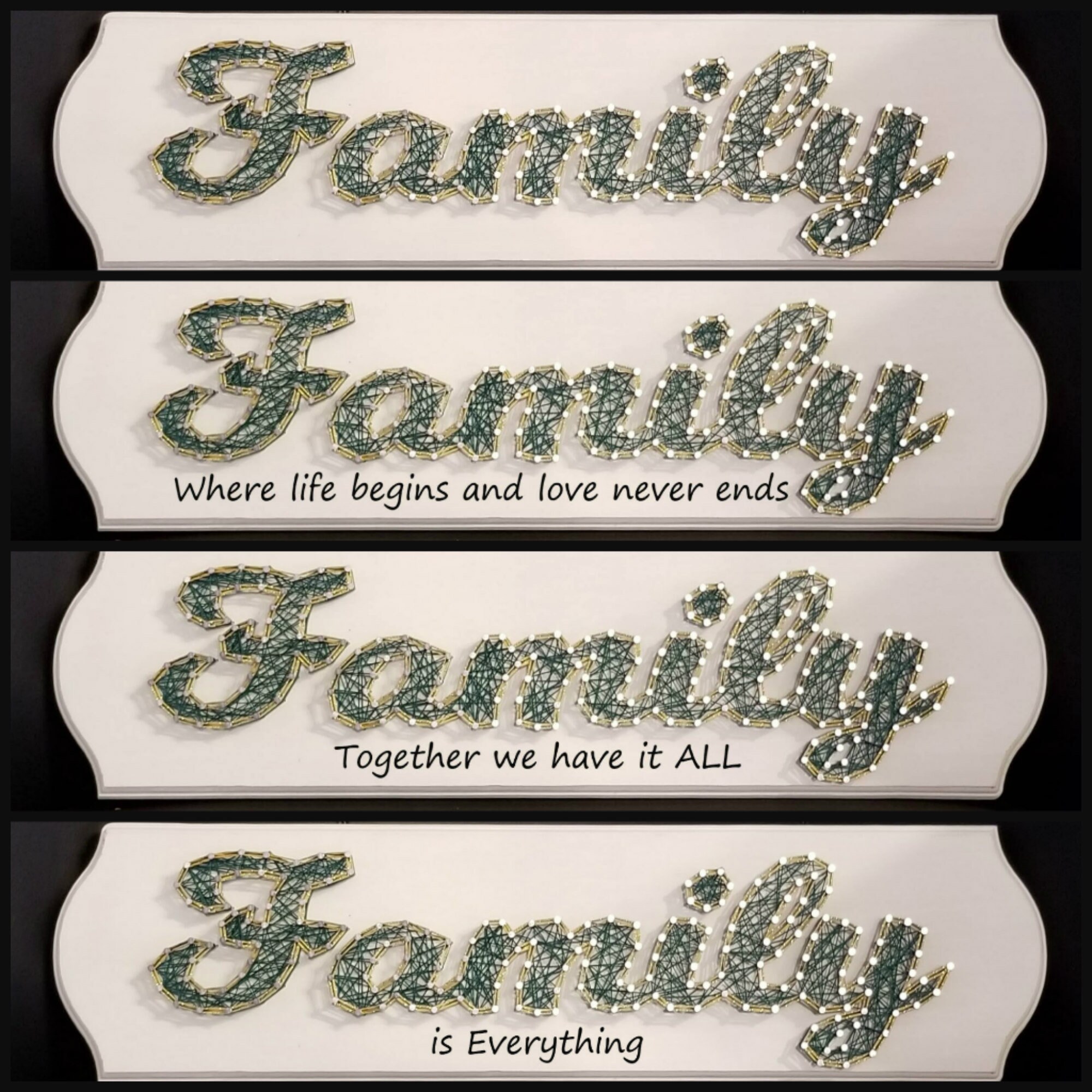 Family String Art / Family Sign / Home Decor / Made to Order / Etsy