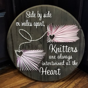 String Art Two State Wall Hanging / Knitters Gift / Housewarming Gift / State String Art / Wooden Plaque for Knitters / String Art Decor