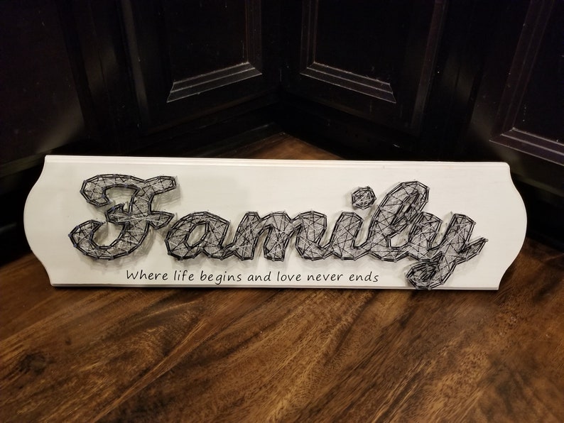 Family String Art / Family Sign / Home Decor / Made to Order / Etsy