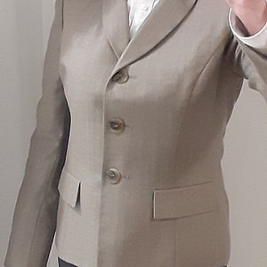 Taupe Herringbone Suit Jacket
