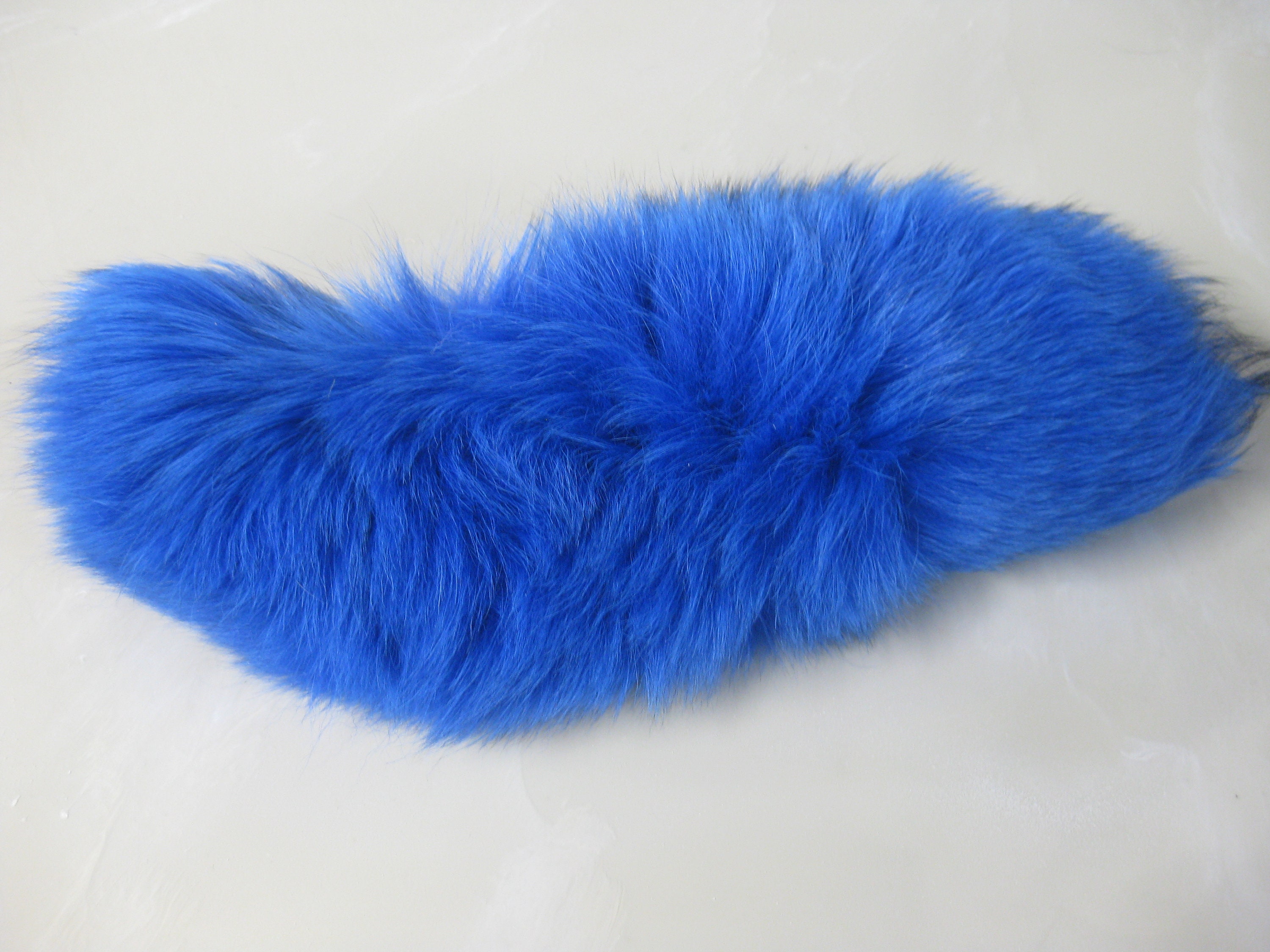 Large Tanned Dyed Ranch Fox Tails Soft and Bright Solid Colors Etsy