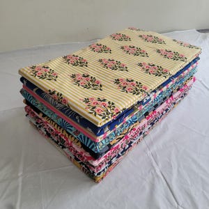 Hand Block Printed Cotton Fabric: Lightweight Sewing Material, Natural Dyes
