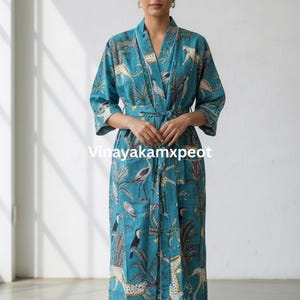 Cotton Kimono Robe: Lightweight Yoga Cover-Up, Women's Loungewear