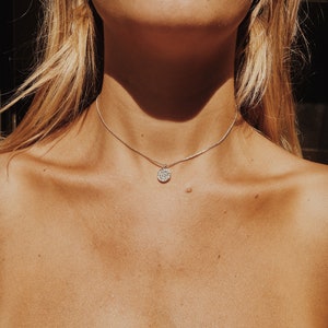 Silver diamond necklace