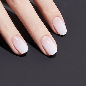 White Gradation Nail Art / White Ombre / E90905 Lillie / VIKA NAILJAM ECO Gel Nail Stickers / Nail Wraps for women / Nail Strips / solid