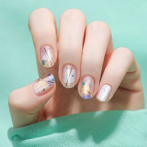 Kinetic Graphic Design Nail Art / 8S08 Kinetic Life / VIKA NAILJAM Gel Nail Strip / Nail Wraps / Nail Stickers / Toenail / Toenails