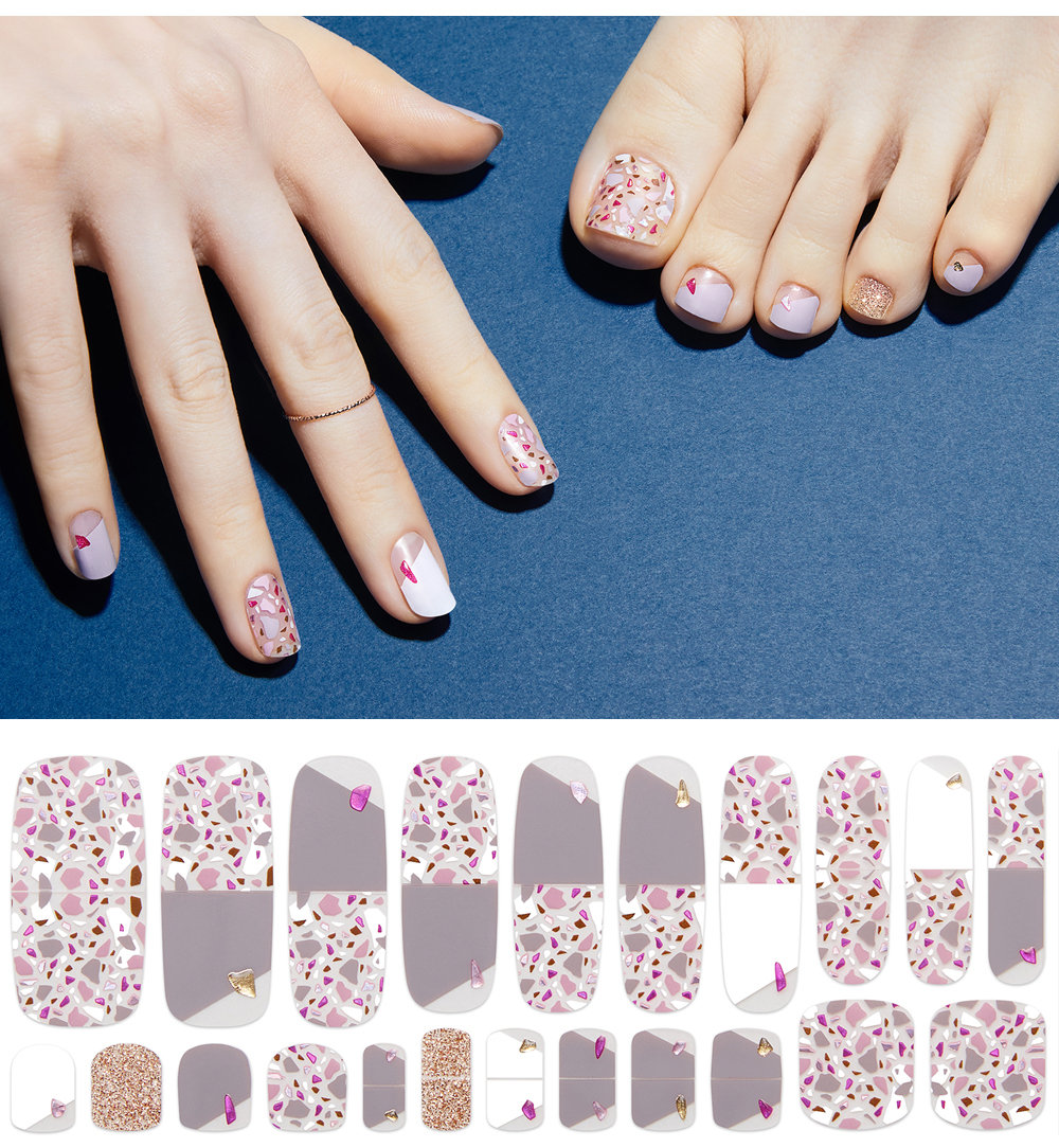 Mother of Pearl Nail Art / Diagonal French Nail / 8F24 Dream - Etsy