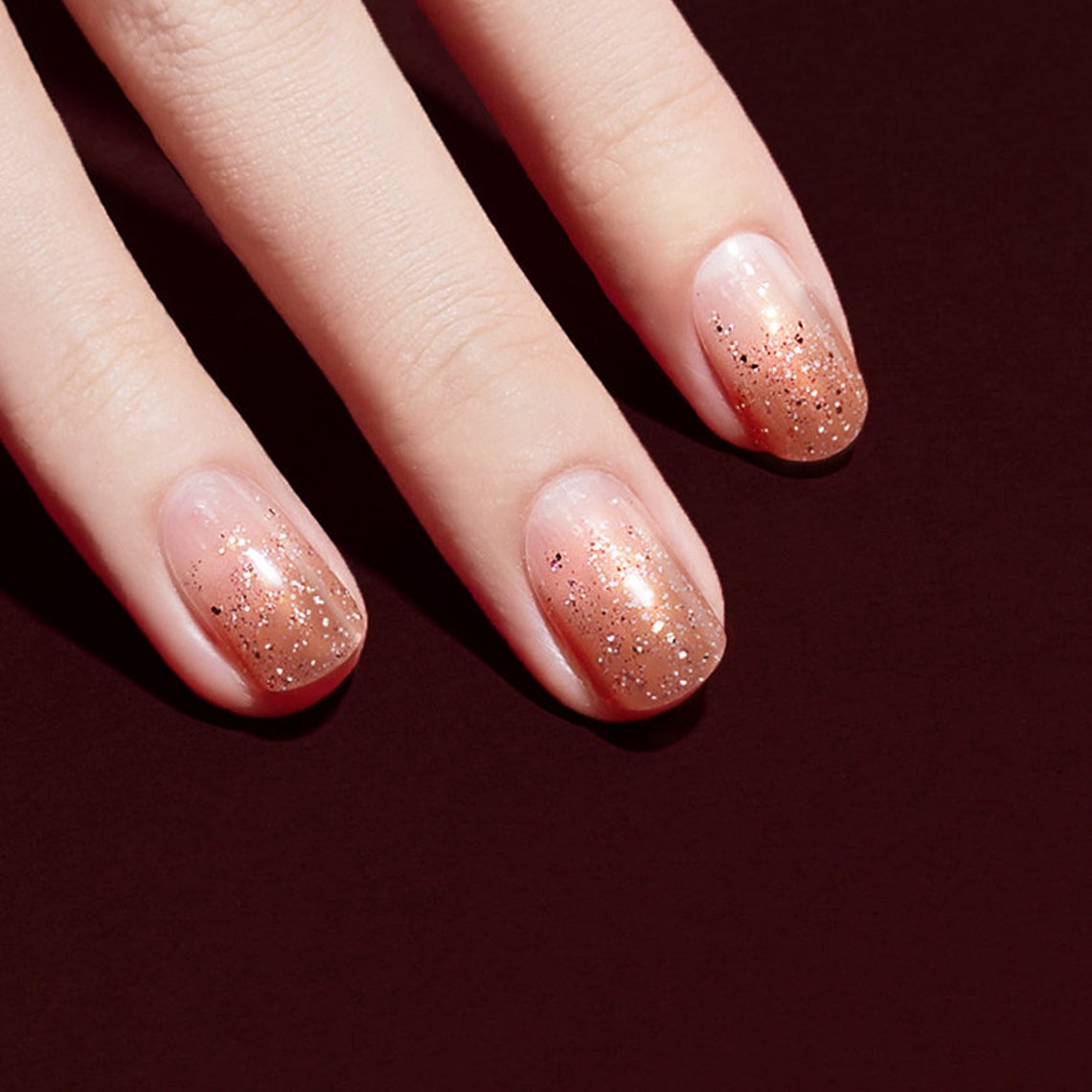 Brown Glitter Gradation Nail Art / E90904G Lucida Glitter / Etsy