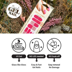 White Glitter Gradation Nail Art / E90905G Lillie / VIKA NAILJAM ECO Gel Nail Stickers / Nail Wraps for women / Nail Strips / Solid Nail image 5