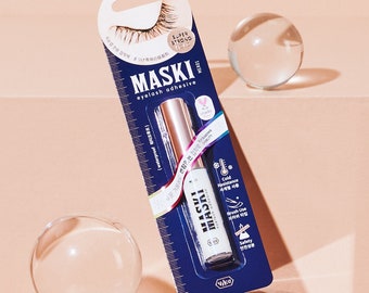 MASKI eyelashes adhesive / Cold resistance / Brush type / Safety test / Waterproof / Cruelty free / Super strong hold / Eyelashes glue