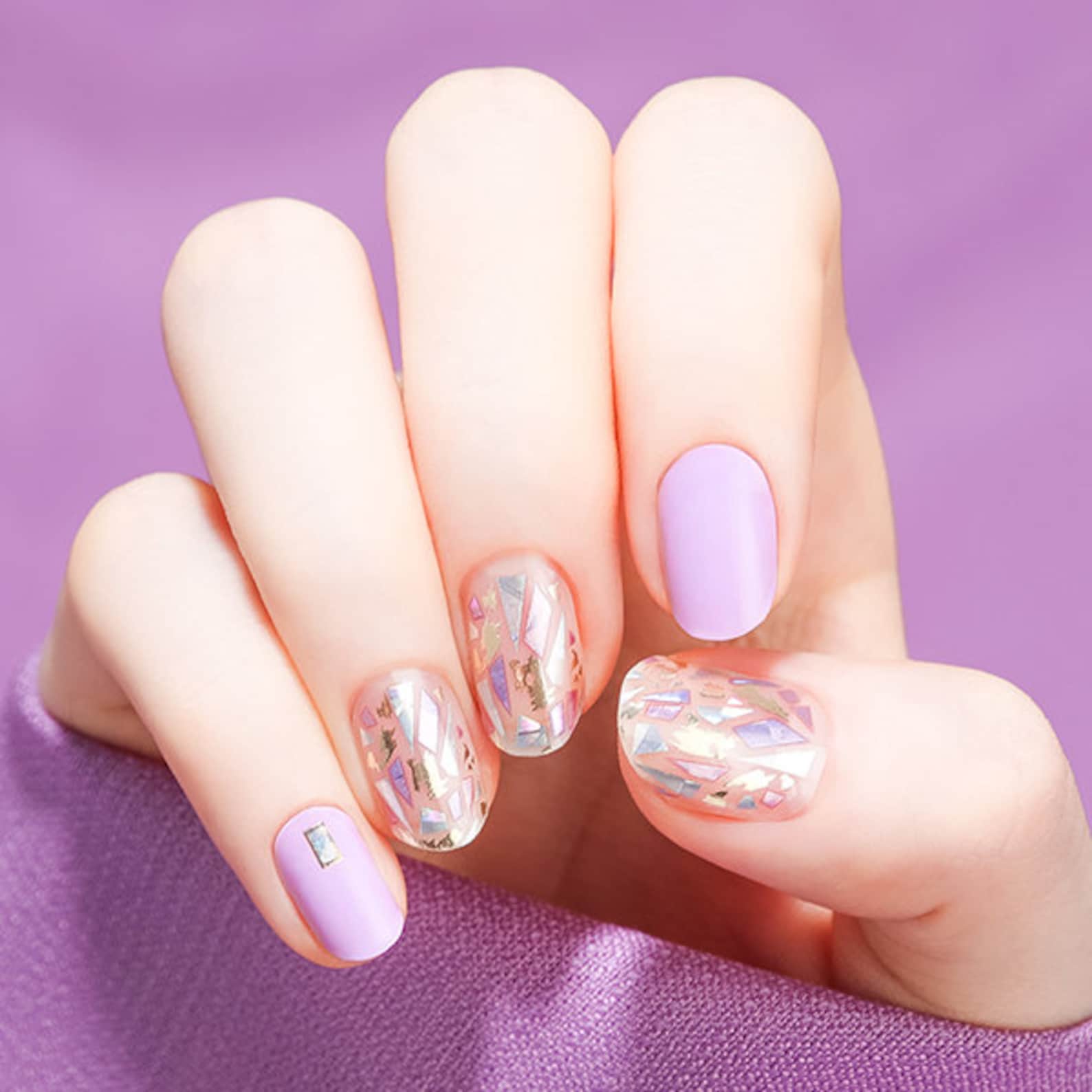 Lavender Mother-of Pearl Nail Art / 8S14 Let's Be Together - Etsy