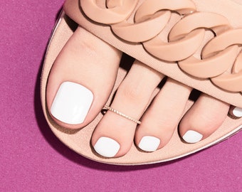 Voll weiße Toe Nails / P00602 Pure / VIKA NAILJAM Eco Gel Pedi Sticker / Toenail Wraps / Pediküre Pedi Streifen / Nagelstreifen / Hochzeit