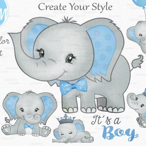 Elephant Boy Clip Art Watercolor. Watercolor Baby Peanut - Etsy