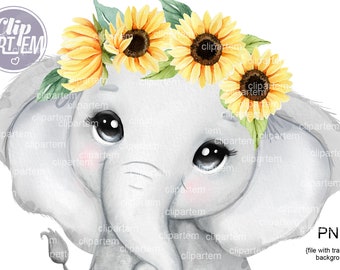 Free Free 260 Elephant Sunflower Svg Free SVG PNG EPS DXF File
