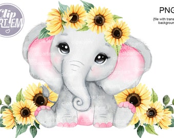 Download Yellow Elephant Png Etsy