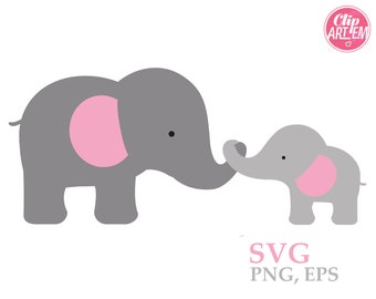 Download Free Elephant Family Svg Etsy SVG Cut Files
