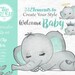 Mint Green Elephant Clip Art, Watercolor. Baby Elephant Clipart, Aqua ...