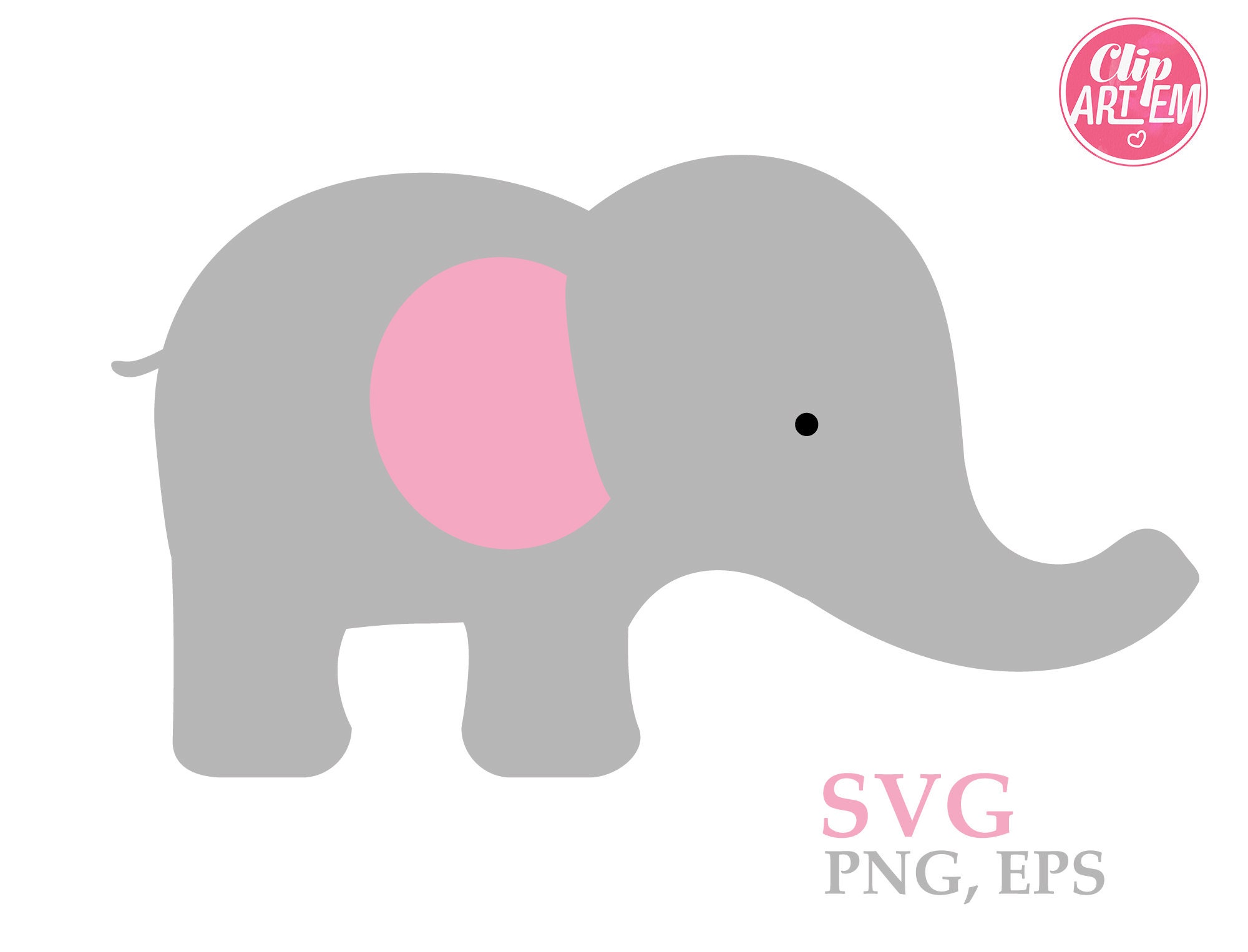 Pequeño elefante bebé, es una niña, simple y súper linda, niña bebé,  archivo SVG, PNG, sublimación, transferencia, gris rosa, camiseta,  decoración - Etsy México, image size:2000x1526