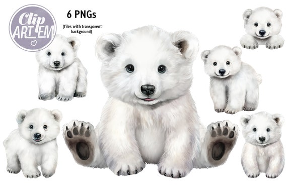 Polar Bear Sticker Bundle PNG Clip Art Graphic by Creative Express ·  Creative Fabrica