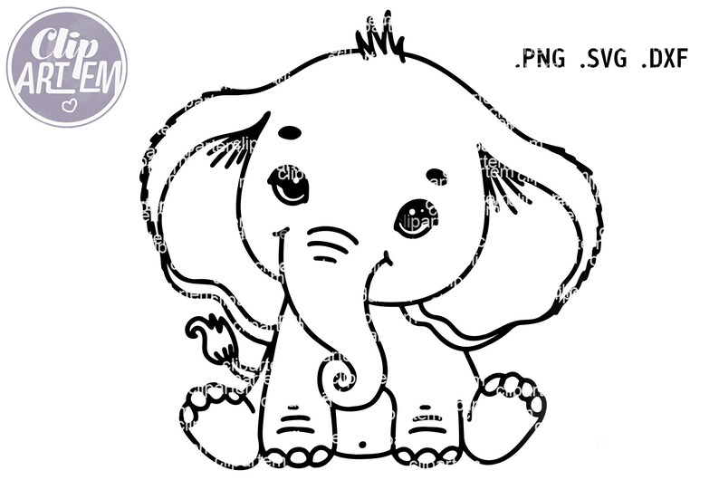Download Vector Cutting File Dxf Engraving Elephant Baby Elephant Silhouette Svg Line Boy Elephant Elephant Black Line Png Clip Art Art Collectibles Vadel Com