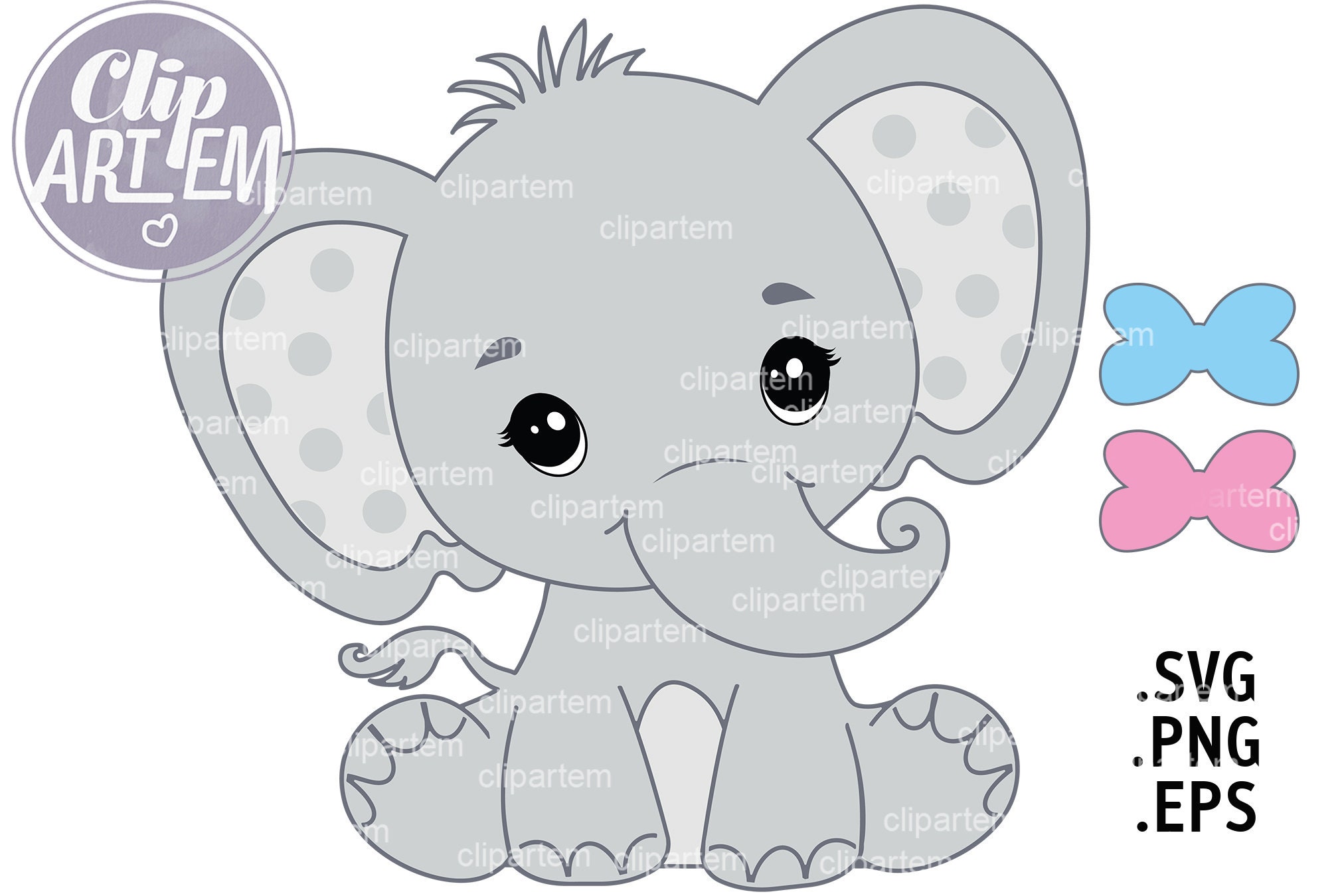 Free Free 98 Elephant With Bow Svg SVG PNG EPS DXF File