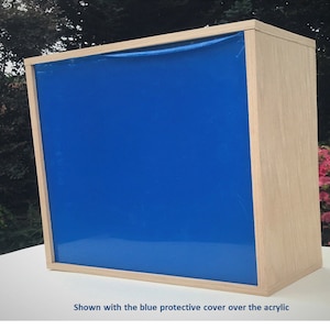 Fully assembled Unfinished Oak Plywood 6-inch-deep shadow box. Interior is 6 inches deep and 14 inches square.