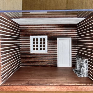 Log Cabin Room Box — Fully Assembled & Finished 1850s Period Style