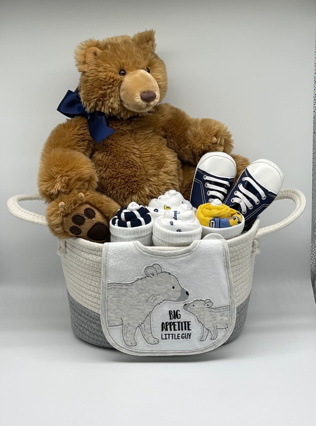 Baby Basket Boy Large Grizzly Bear Baby Basket Baby Etsy