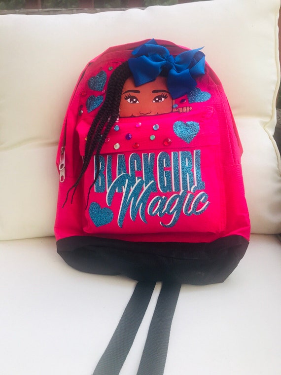 Junior 13inch 3D Backpack Bag With Hair Bookbag With Hair Black