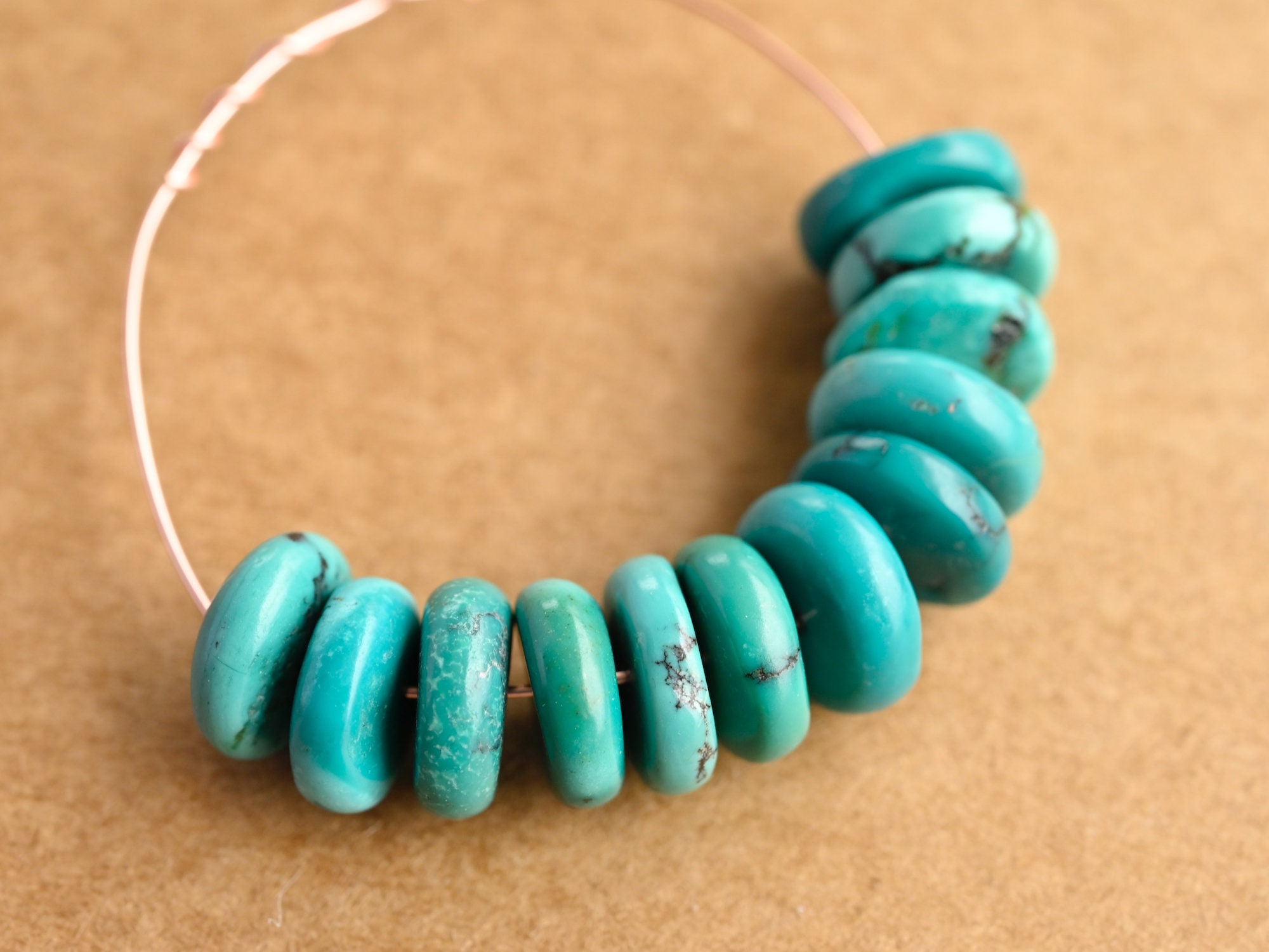 Cut Turquoise Disc Old Stock Chinese Turquoise Thick Disc Beads, Gorgeous High Grade ...