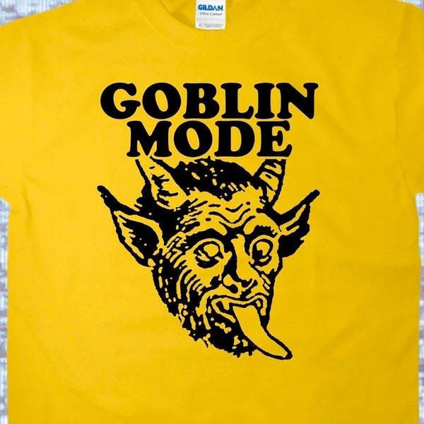 GOBLIN MODE Shirt horror satan death ritual demons Pentagram witchcraft goth gothic devil goat grunge punk occult cult etching industrial